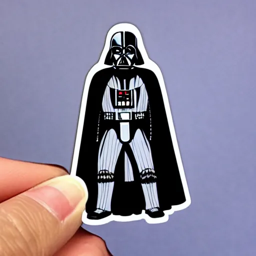 Image similar to symmetrical die cut sticker, darth vader