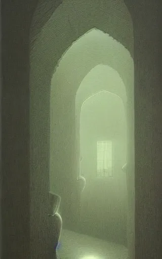 Prompt: backrooms, high detailed art, liminal empty space, dreamcore, by zdzislaw beksinski