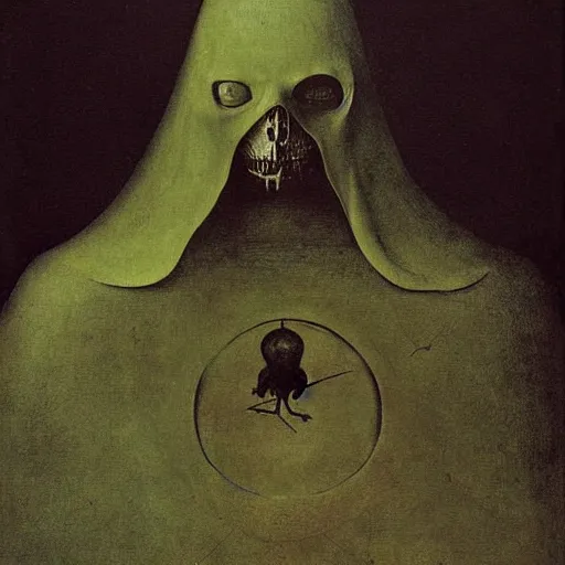 Prompt: the angel of death by hieronymus bosch and zdzisław beksinski