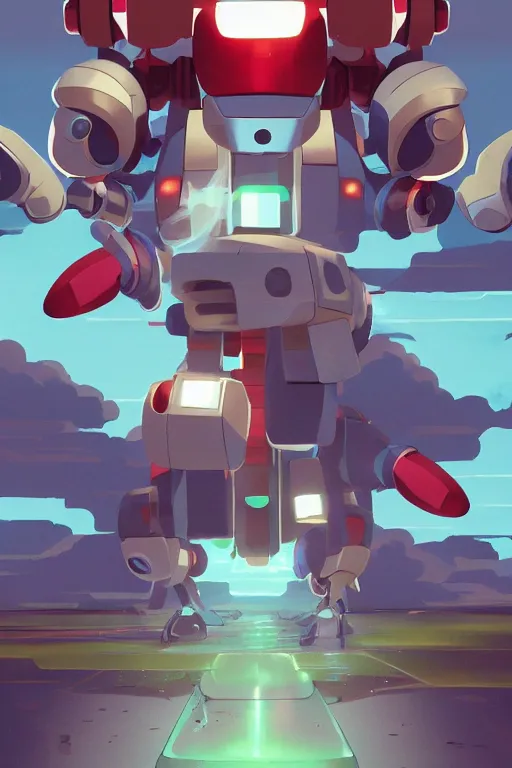 Image similar to metabots medabots medarotto medarot robot minimalist comics, behance hd by jesper ejsing, by rhads, makoto shinkai and lois van baarle, ilya kuvshinov, rossdraws global illumination ray tracing hdr radiating a glowing aura