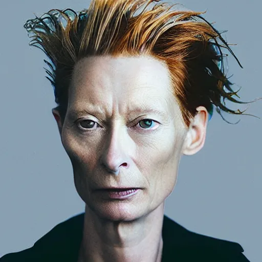 Image similar to tilda swinton lentils double exposure