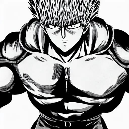 Image similar to one punch man manga artstyle hulk