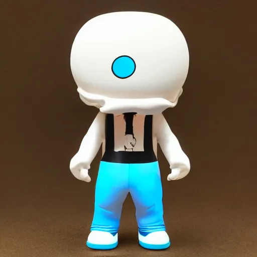 Prompt: art vinyl figure - in the style of kidrobot, sket - one x iamretro, frank kozik, guggimon, studio lighting, subsurface diffusion