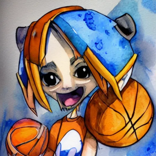 Image similar to gobball, bouftou, dofus, watercolor