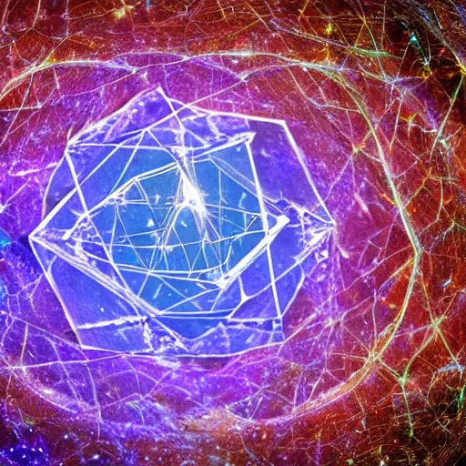 Image similar to quantum crystal which is maelstrom to other dimensions, satanic, demonic, doom, masterpiece, trending on x, 4 k