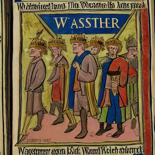 Image similar to a description of ww 2 painted by winchester psalter.