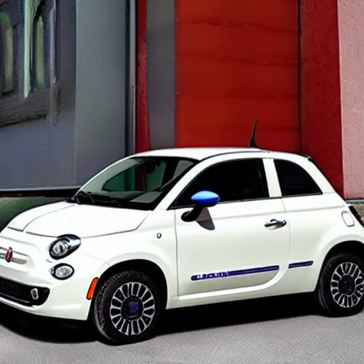 Prompt: fiat 5 0 0 cybertruck