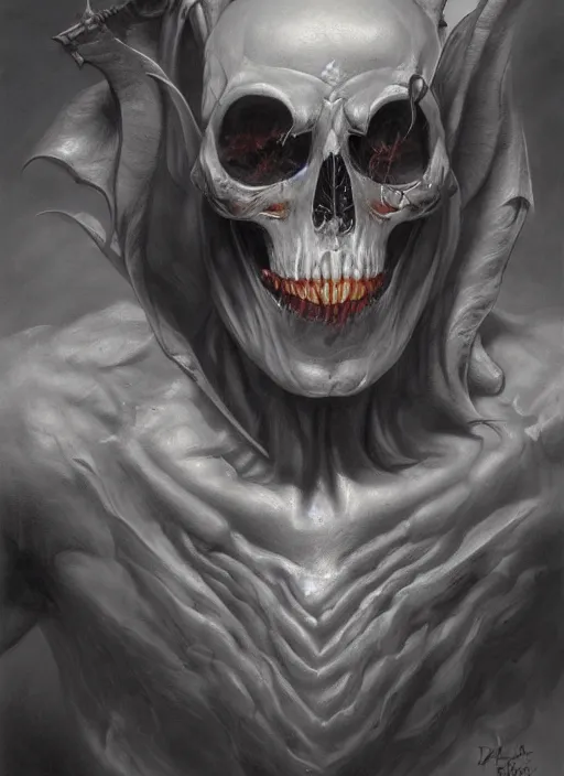 Prompt: a epic portrait of the god of death, art by boris vallejo and greg danton and denys tsiperko, detailed, hyperrealism, artstation