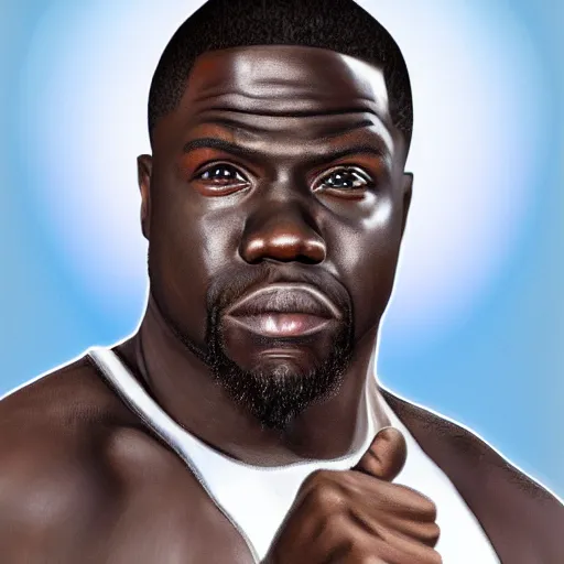 Image similar to kevin hart overweight, ultra realistic, detailed, prefect recreation, digital art,