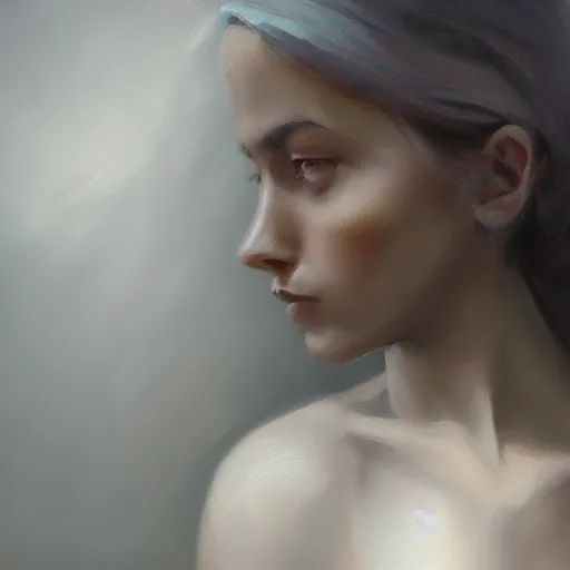 Image similar to what depression looks like, withering heart, oil painting, pale colors, high detail, 8 k, wide angle, trending on artstation,