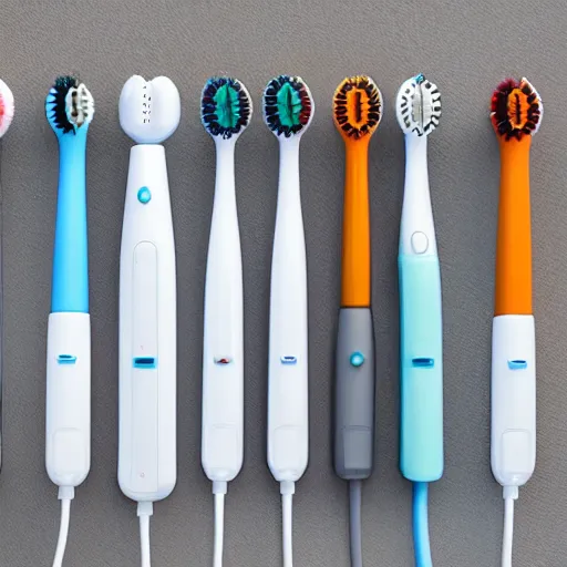 Prompt: multi - headed electric toothbrush