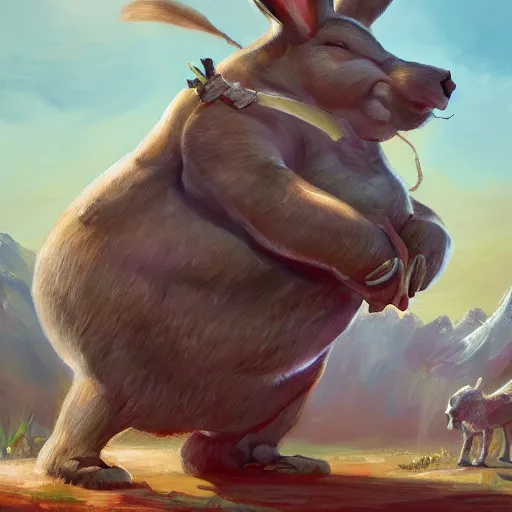 Prompt: masculine _ a _ big _ chungus _ beautiful _ amazing _ trending _ on _ artstation _ highly _ detailed _ painting