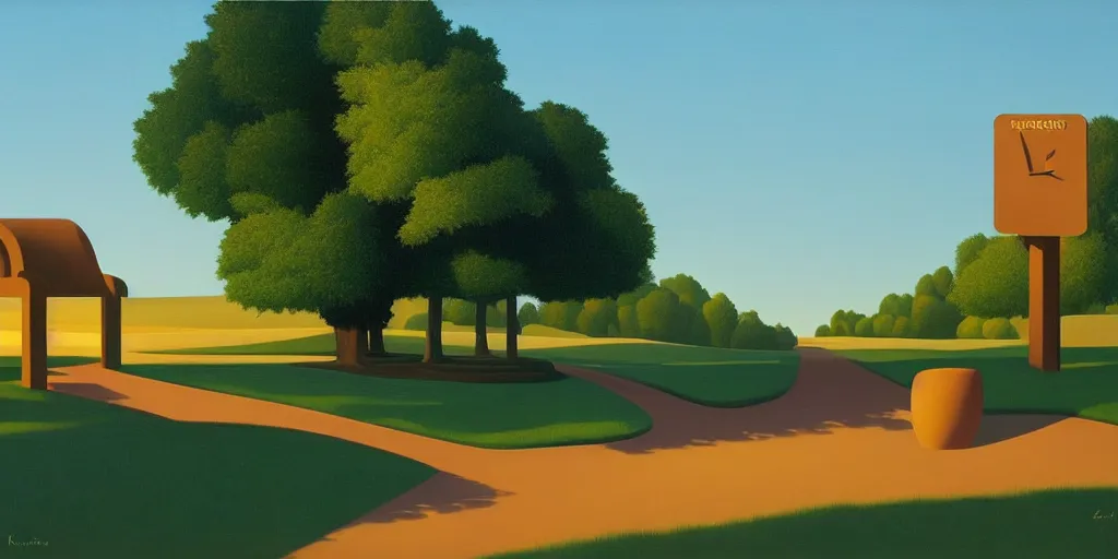 Image similar to the sign, summer evening, kenton nelson