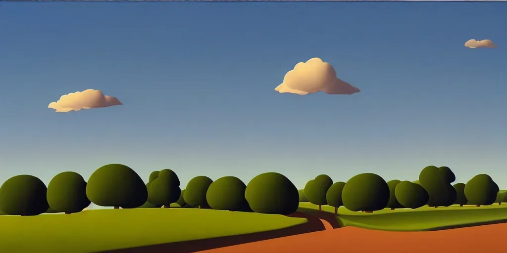 Image similar to weird, blue sky, summer evening, kenton nelson