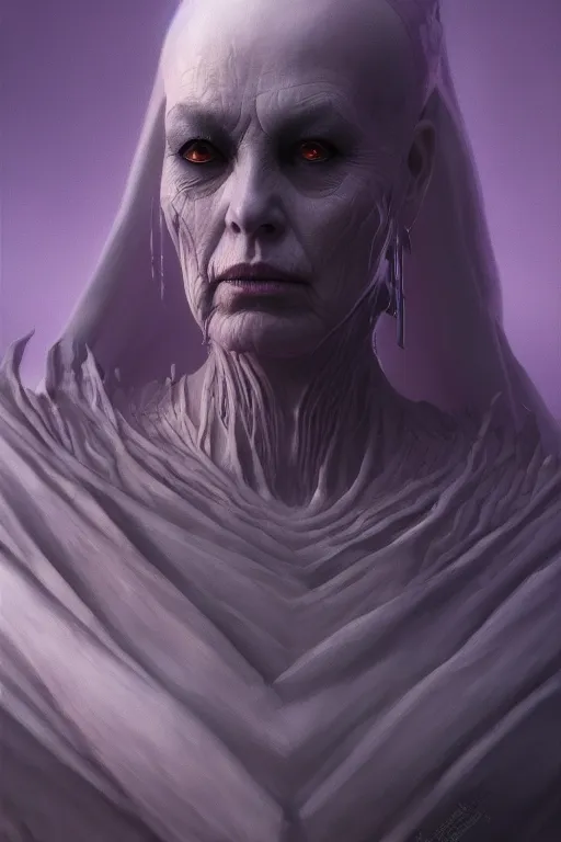 Image similar to a portrait of the queen of darkness, illustration, soft lighting, soft details, dark mood, painting oil on canvas by Wayne Barlowe octane render trending on artstation d&d characters, 4k, 8k, HD