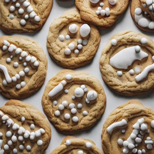 Image similar to Cookies that look like they’re shaped like a horse with icing and beautiful decorations up close macro shot award winning photo studio lighting