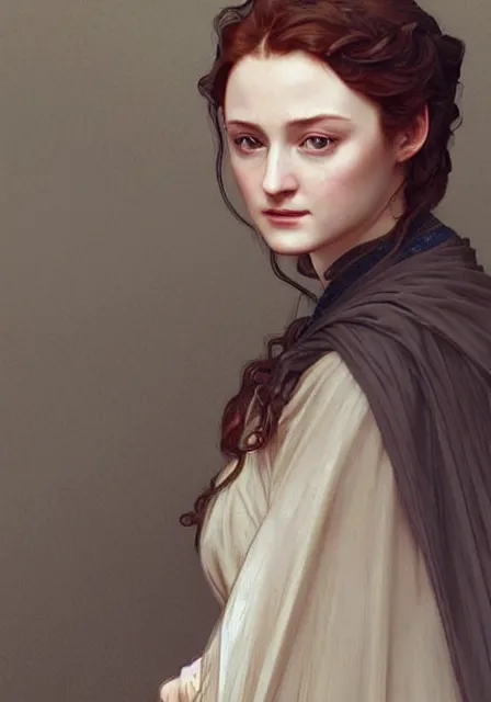 Prompt: little pretty sansa stark, intricate, elegant, highly detailed, digital painting, artstation, concept art, smooth, sharp focus, illustration, art by artgerm and greg rutkowski and alphonse mucha and william - adolphe bouguereau