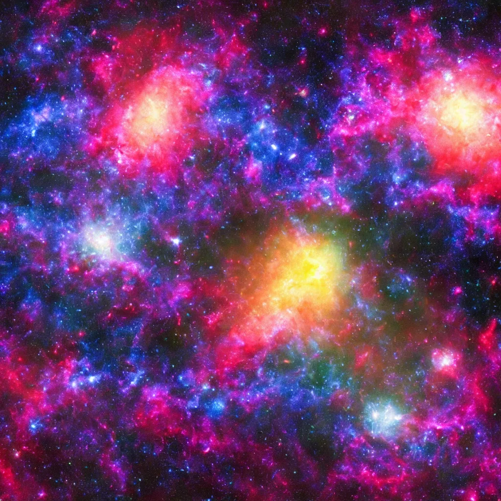 Prompt: a surreal hyper realistic image of colorful bright blue pink and purple vibrant deepspace supernova explosion surrounded by galaxies and stars and cosmic nebulas in the universe, dslr camera, high definition, 4k, by nasa, by hubble, by james webb, flickr, artstation, cgsociety