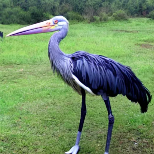 Image similar to shoebill stork in armor suit