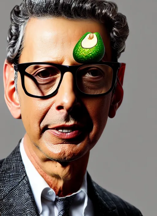 Prompt: jeff goldblum is inside an avocado