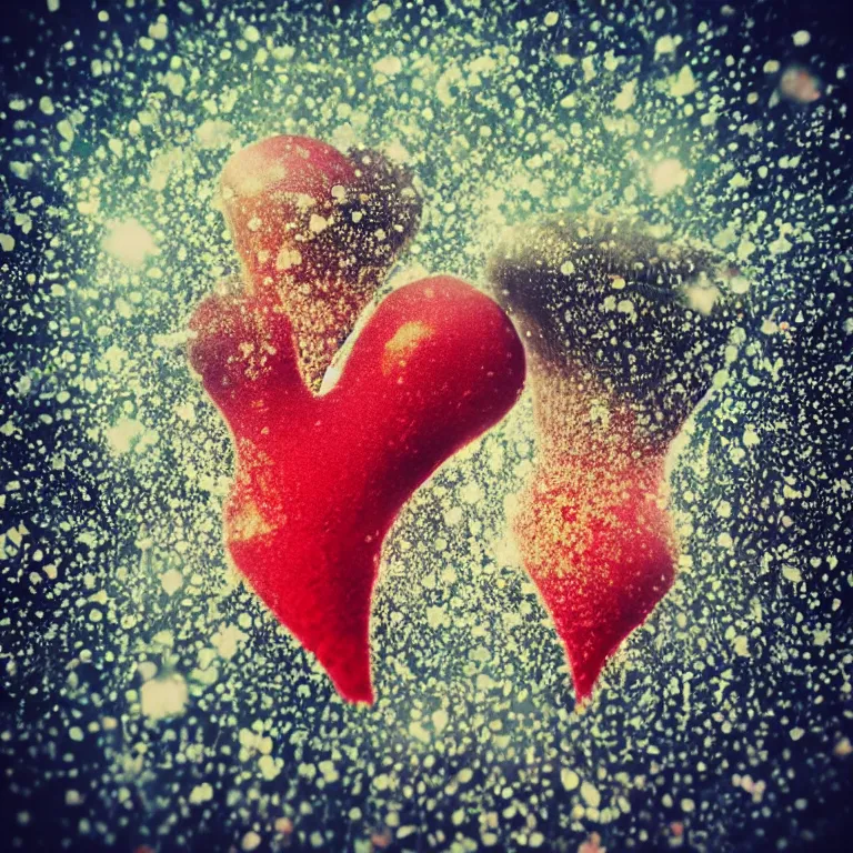 Image similar to double exposure of love, symbols of live, explosion, love is the most relevant theme, love is infinity, love is begin of all, 8 k resolution, artistic mode, artistic, trending on instagram, long exposure, love art, serious, fantasy and dreams vibes, mushrooms style and macro style, spawn, spruce vibes