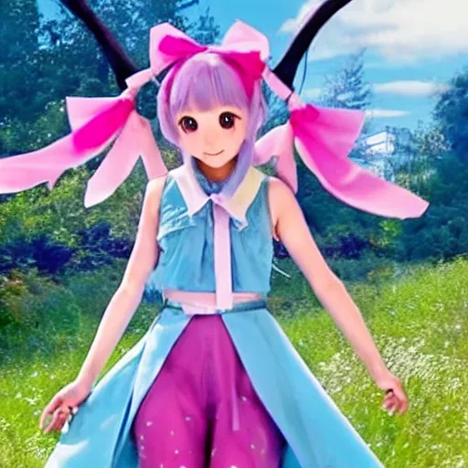 Image similar to hatsune miku in the movie midsommar