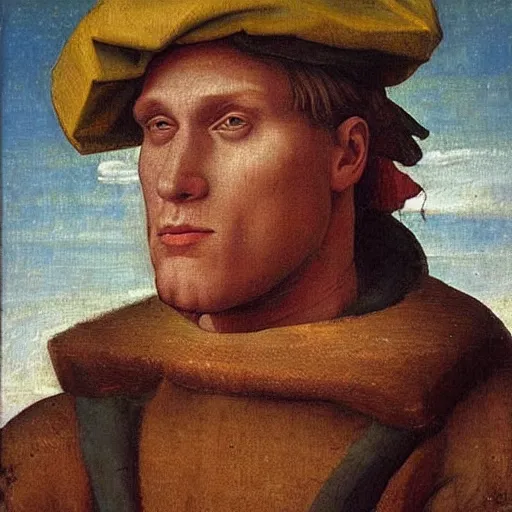 Image similar to A 14th century italian renaissance oil painting of Jerma985, portrait of Jerma985, grainy, realistic, very realistic, hyperrealistic, highly detailed, very detailed, extremely detailed, very neat, very epic, very cool, detailed, trending on artstation