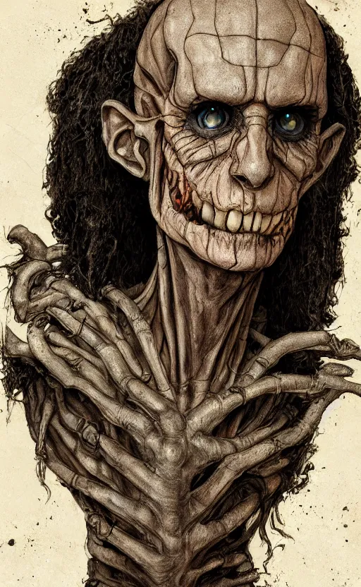 Image similar to full body portrait of Vecna from stranger things in the upside down, dynamic lighting, photorealistic, fantasy concept art, ambient lighting, atmospherical, stunning visuals, creative, cinematic, ultra detailed, trending on art station