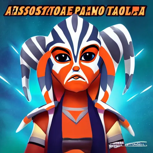 Image similar to ahsoka tano themed rap album cover, album cover