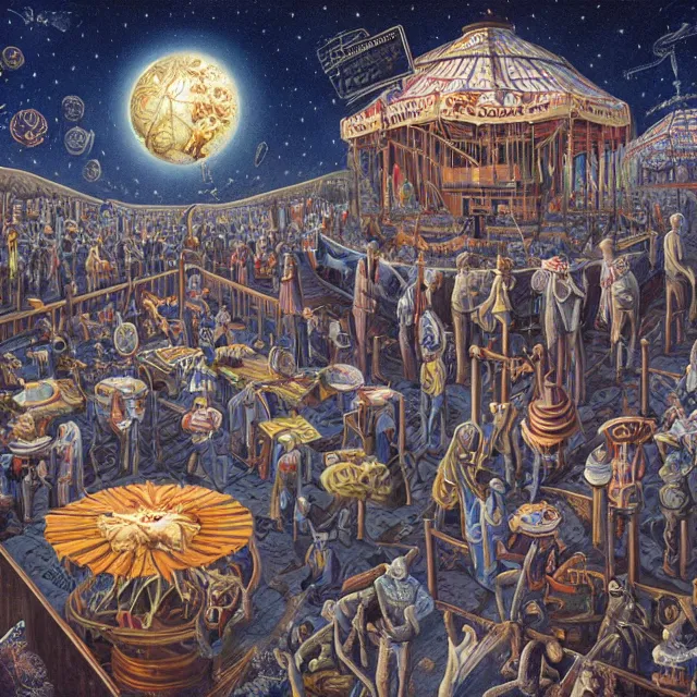 Image similar to the carnival of nightmares, polycount, surrealism, surrealist, cosmic horror, rob gonsalves, high detail