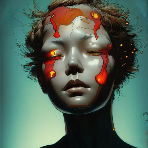 Image similar to detective portrait soft light painted by james jean and katsuhiro otomo and erik jones, inspired by akira anime, smooth face feature, intricate oil painting, high detail illustration, sharp high detail, manga and anime 1 9 9 9