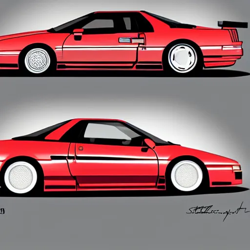 Image similar to acura nsx 1991, Stephen Bliss, gta style, highly detailed, vector style art