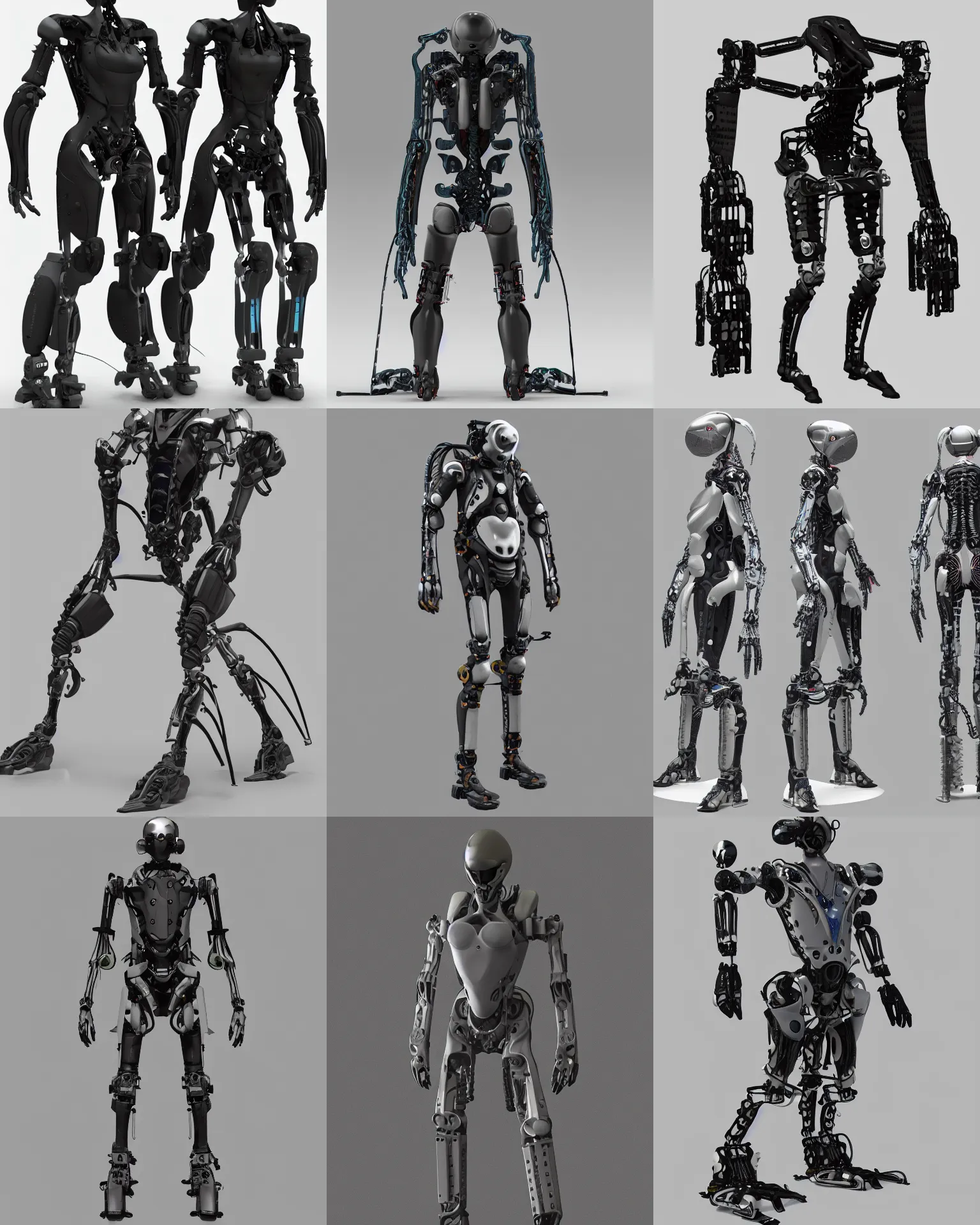 Prompt: CAD screenshot of a realistic exoskeleton suit modeled after boston dynamics atlas with prominent ceramic hex tile armor plates, solidworks, catia, autodesk inventor, unreal engine, exoskeleton cad design inspired by Masamune Shirow and Tsutomu Nihei, product showcase, octane render 8k
