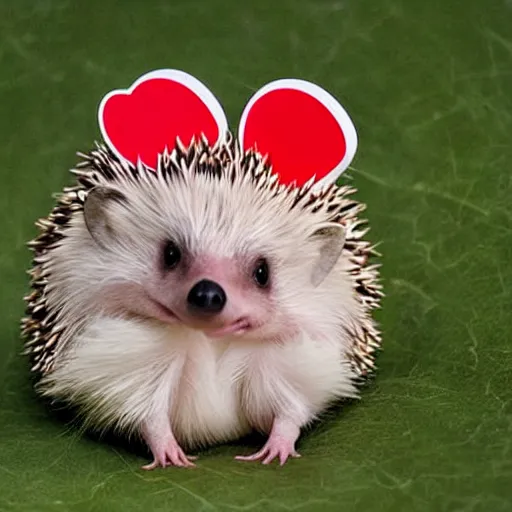 Image similar to twitch emote of a cute hedgehog, heart, love, adorable, cute