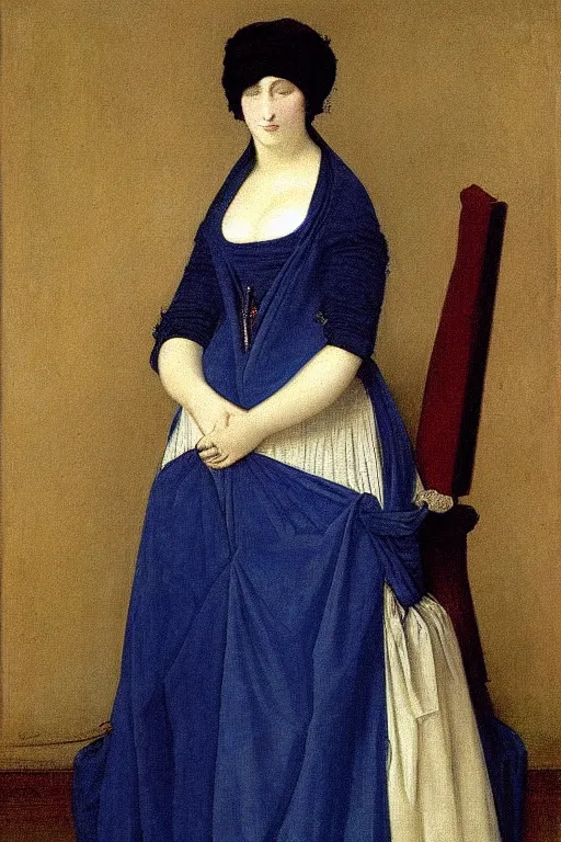 Image similar to lady in dress, painting by, jean auguste dominique ingres,