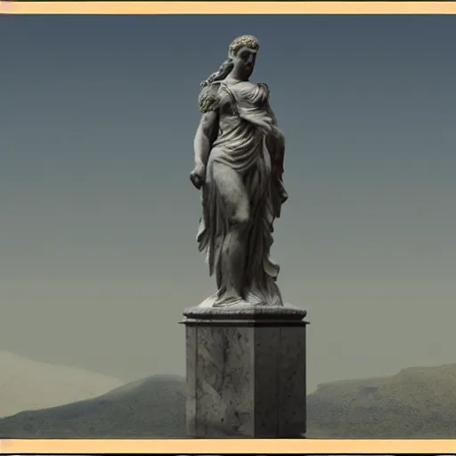 Image similar to matte painting of a marble statue