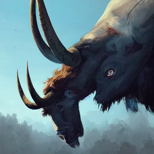 Image similar to 🐃🦅, Greg rutkowski, Trending artstation, cinematográfica, digital Art