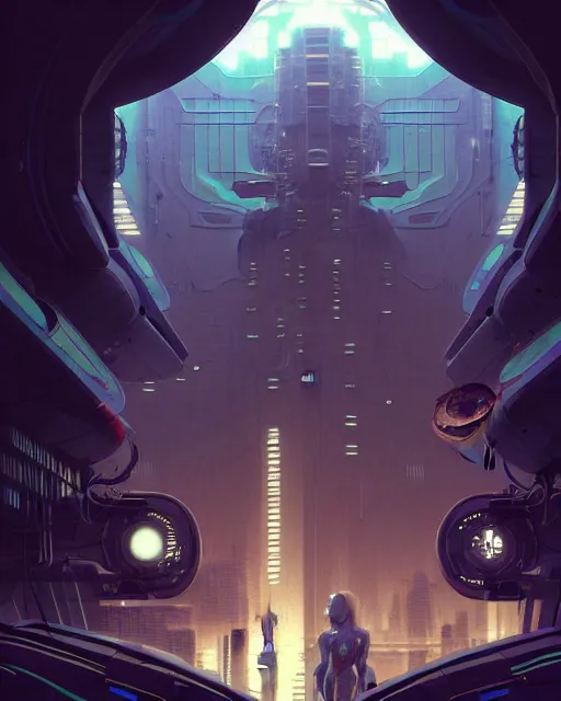 Image similar to Full shot of a spaceship squid defined factory features, intricate abstract. cyberpunk, symmetrical design features. By Richard Corben By Ruan Jia and Artgerm and Range Murata and WLOP and Ross Tran and William-Adolphe Bouguereau and Beeple. Key Art. Fantasy Illustration. award winning, Artstation, intricate details, realistic, Hyperdetailed, clean ink detailed line drawing, 8k resolution.