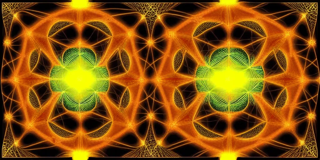 Image similar to symmetrical fractal sacral geometry.