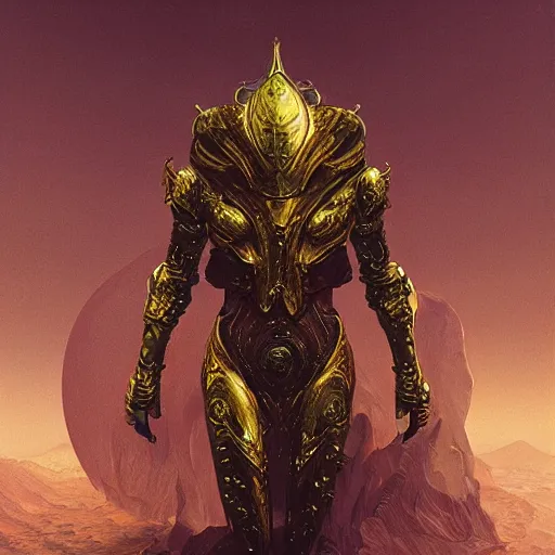 Prompt: gold armor melenia , matte painting, detailed, elden ring, oil on canvas, by beeple