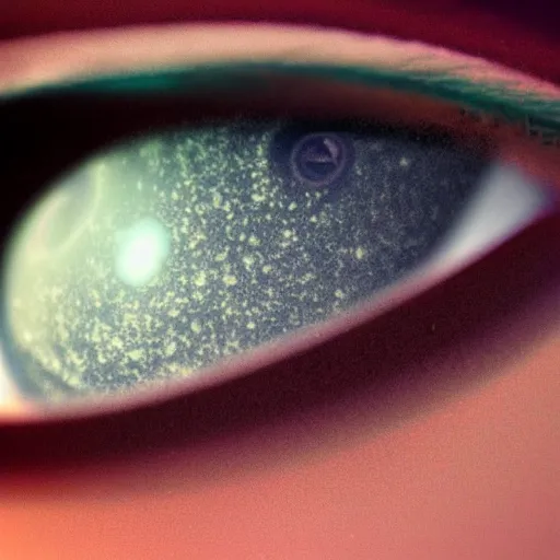 Prompt: close up of an eye as a planet