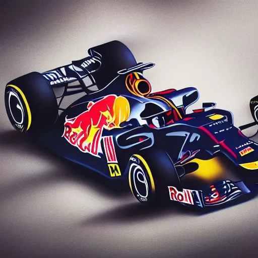 Image similar to formula 1, porsche, red bull racing, digital art, 4k, hyper realism, high detail, cinematic, cinematic lighting, high detail, realistic, HD