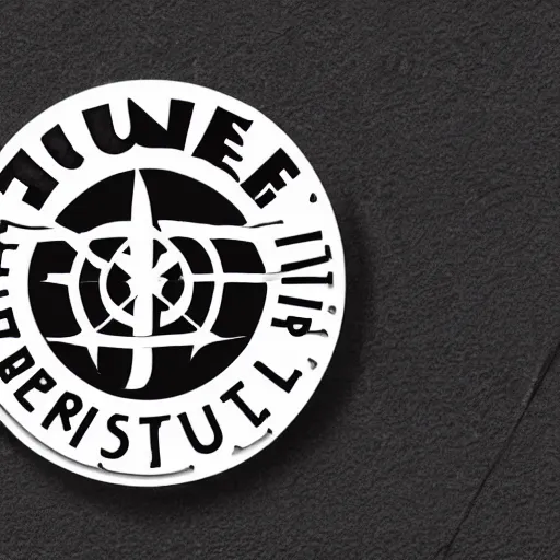 Image similar to emblem of the thule society, detailed, clean lines, black and white