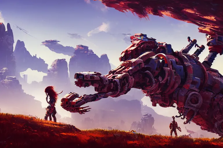 Image similar to burrower machine mecanical creature robot of horizon forbidden west horizon zero dawn bioluminiscence global illumination ray tracing hdr fanart arstation by ian pesty and alena aenami artworks in 4 k