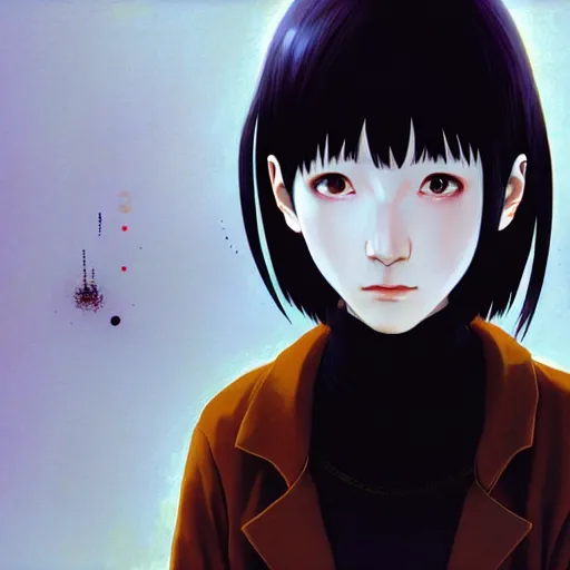 Image similar to lain iwakura, serial experiments : lain. highly detailed, digital painting, artstation, concept art, illustration, by ken saito, lya pilnev, siwoo kim, christophe young, anna podedworna, yin zhen chu, zeronis, magdalena radziej,