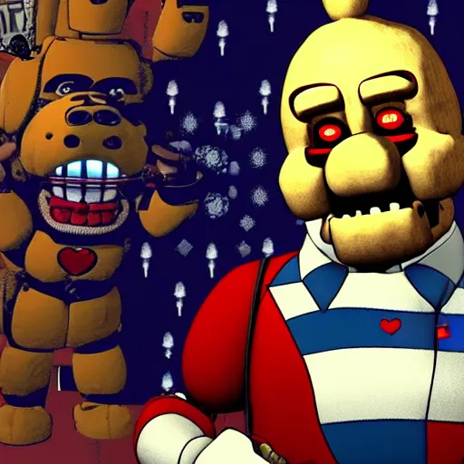 Prompt: joe biden having a bad time in freddy fazbear's pizzeria, five nights at freddys