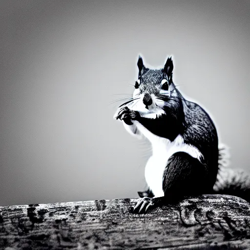 Image similar to black and white outline of a squirrel with a white background