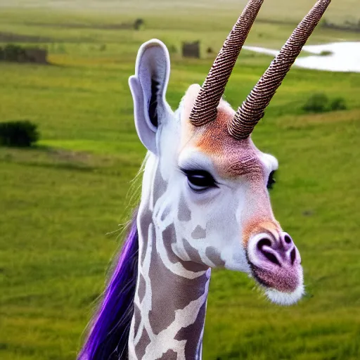 Prompt: a funny unicorn girafe