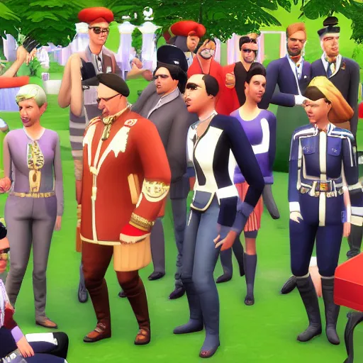 Prompt: The Sims 4: Franco-Prussian War, video game cover