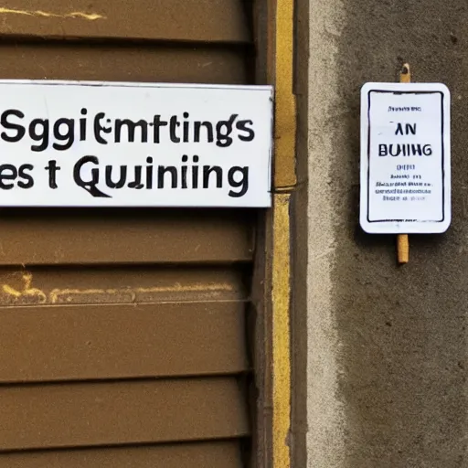 Prompt: a sign banning cigarettes